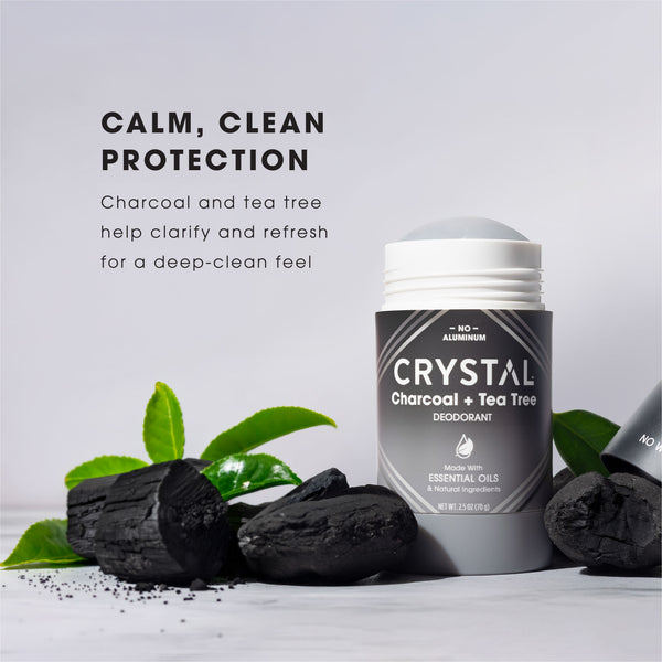 Magnesium Enriched Deodorant Charcoal + Tea Tree – CRYSTAL™ Deodorant
