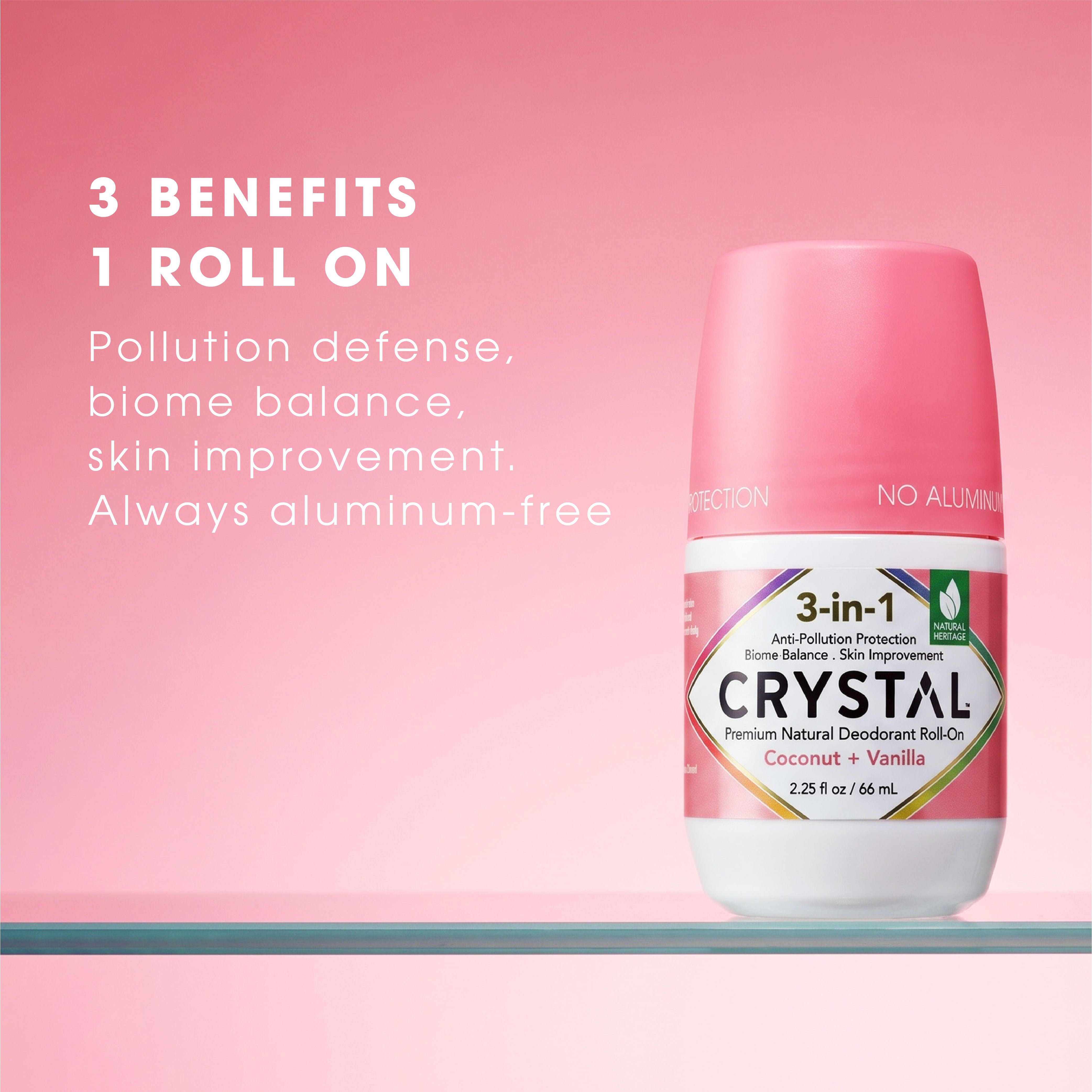3-in-1 BioHealth Deodorant Roll-on - Coconut + Vanilla