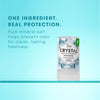 Crystal Mineral Travel Stick one ingredient call out on light blue background.