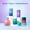 Group shot of Crystal Magnesium Deodorant sticks on a lavender background.