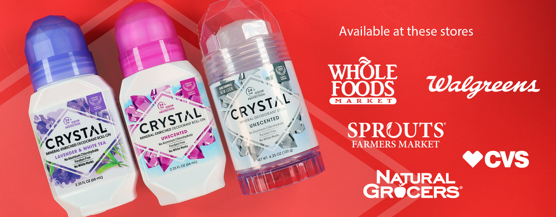 CRYSTAL The Original Safe Natural Mineral Salt Deodorant