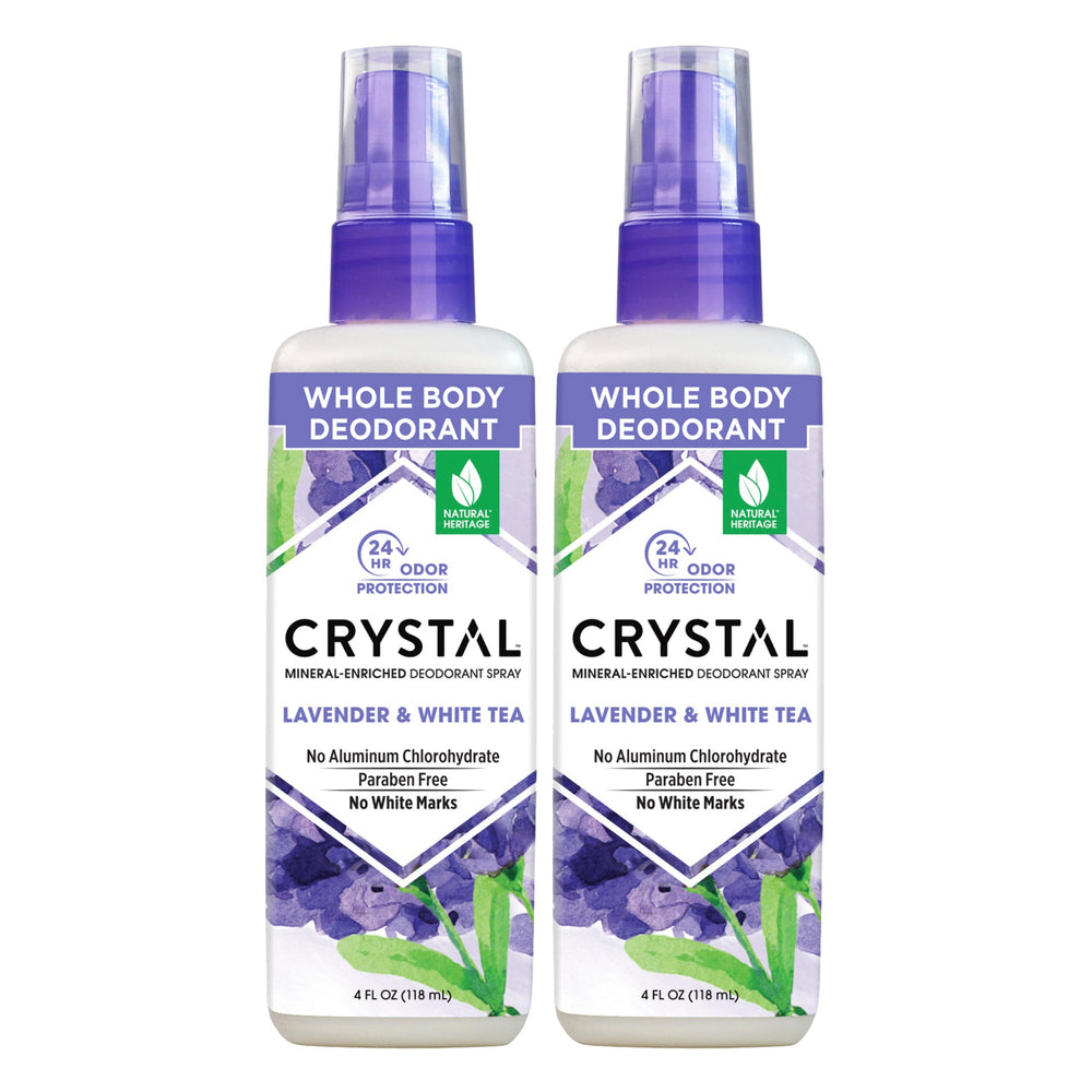 Mineral Deodorant Spray - Lavender & White Tea (2 Pack)