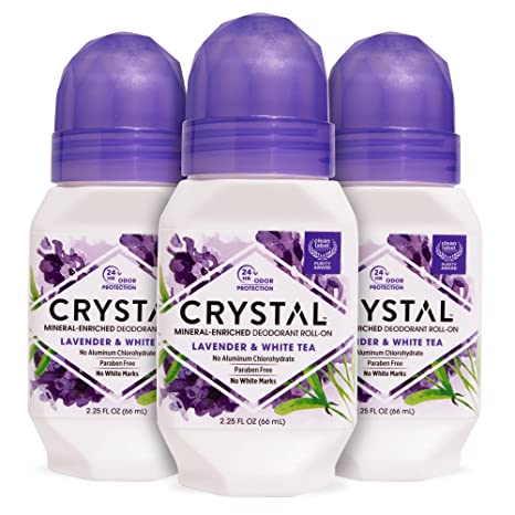 Mineral Deodorant Roll-On - Lavender & White Tea (3 Pack)